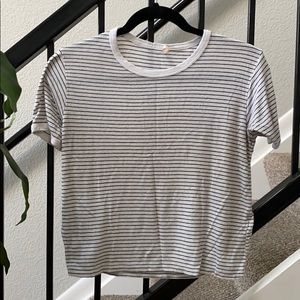 Black and White Pinstripe Top